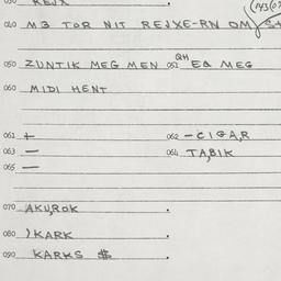 Eastern questionnaire, answ...