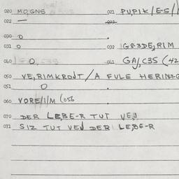 Eastern questionnaire, answ...