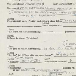 Westerm questionnaire, answ...