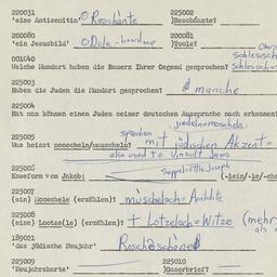 Western questionnaire, answ...