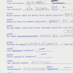 Western questionnaire, answ...