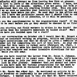 Letter from Gunnar Myrdal t...