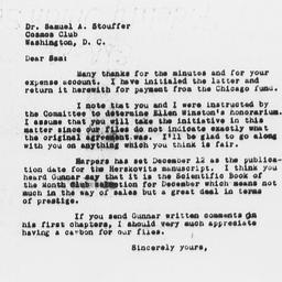 Letter from Charles Dollard...