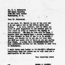 Letter from Rowena S. Hadse...