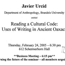 Announcements, 2005-02-24. ...