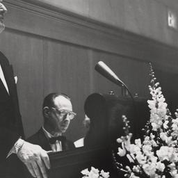 Reinhold Niebuhr speaking a...