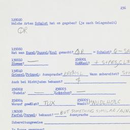 Western questionnaire, answ...