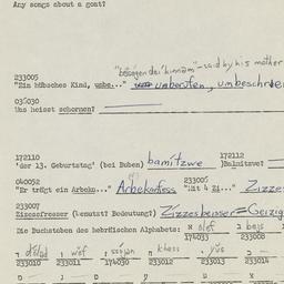 Western questionnaire, answ...