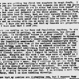 Letter from Gunnar Myrdal t...