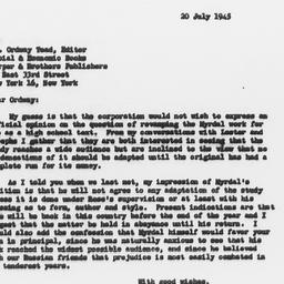 Letter from Charles Dollard...