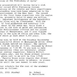Announcements, 2002-11-11. ...