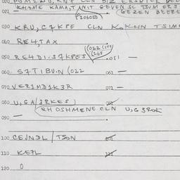 Eastern questionnaire, answ...