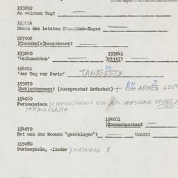 Western questionnaire, answ...