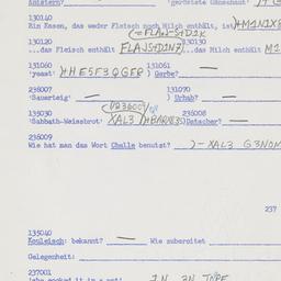 Western questionnaire, answ...