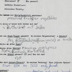 Western questionnaire, answ...