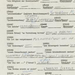 Western questionnaire, answ...