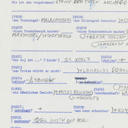 Western questionnaire, answ...