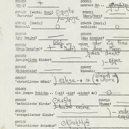 Western questionnaire, answ...