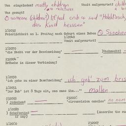 Western questionnaire, answ...