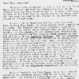 Letter from Arnold M. Rose ...