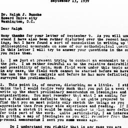 Letter from Gunnar Myrdal t...