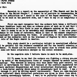 Letter and report from John...