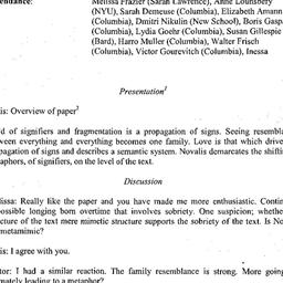 Minutes, 2004-10-15. Romant...