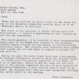Correspondence- To Frederic...