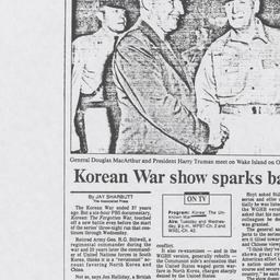 Korean War show sparks battles