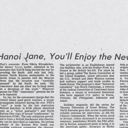 If you admire Hanoi Jane, y...