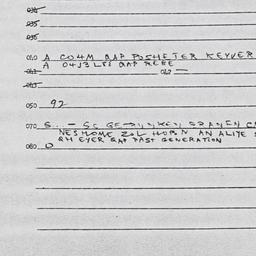Eastern questionnaire, answ...