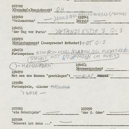 Western questionnaire, answ...