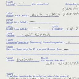 Western questionnaire, answ...