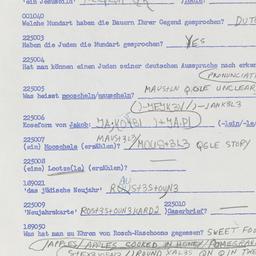 Western questionnaire, answ...