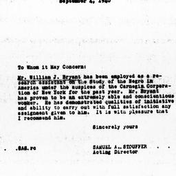 Letter of recommendation by...