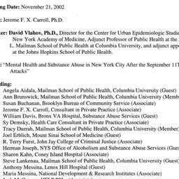 Minutes, 2002-11-21. Drugs ...
