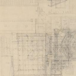 First floor plan, section