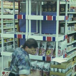 Grocery store working stock...