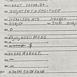 Eastern questionnaire, answ...