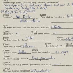 Western questionnaire, answ...