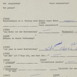 Western questionnaire, answ...