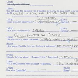 Western questionnaire, answ...