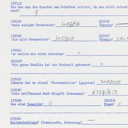Western questionnaire, answ...