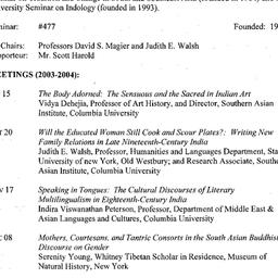 Schedules, South Asia, semi...