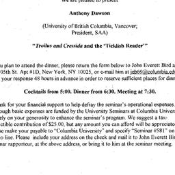 Announcements, 2002-03-08. ...