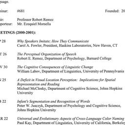 Schedules, Language and Cog...