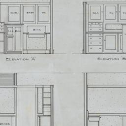 Kitchen elevations, plan