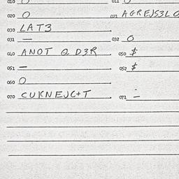 Eastern questionnaire, answ...