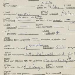 Western questionnaire, answ...