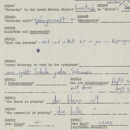 Western questionnaire, answ...